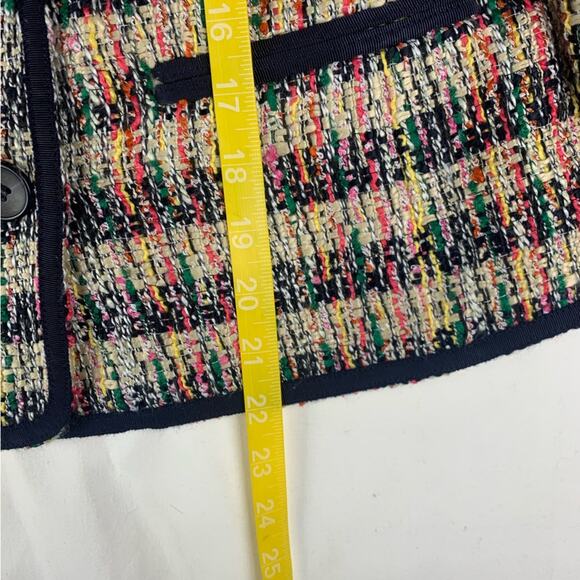 Talbots women's size 10 Petite tweed blazer button front multi colored business - Picture 8 of 10